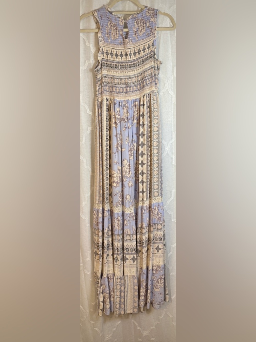 Altar'd State Lavender and Cream Boho Maxi Dress - Picture 5 of 11